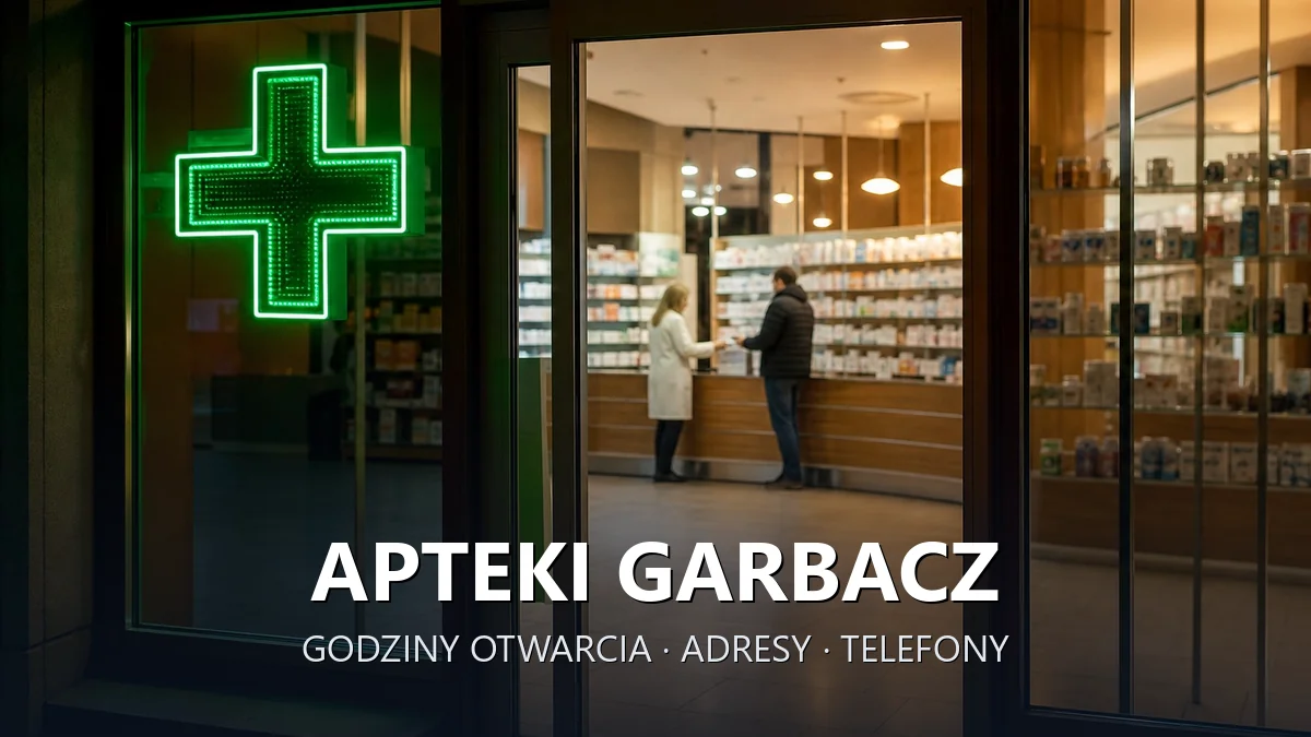 Apteki GARBACZ, gmina Waśniów, powiat ostrowiecki - adresy, telefony, godziny otwarcia