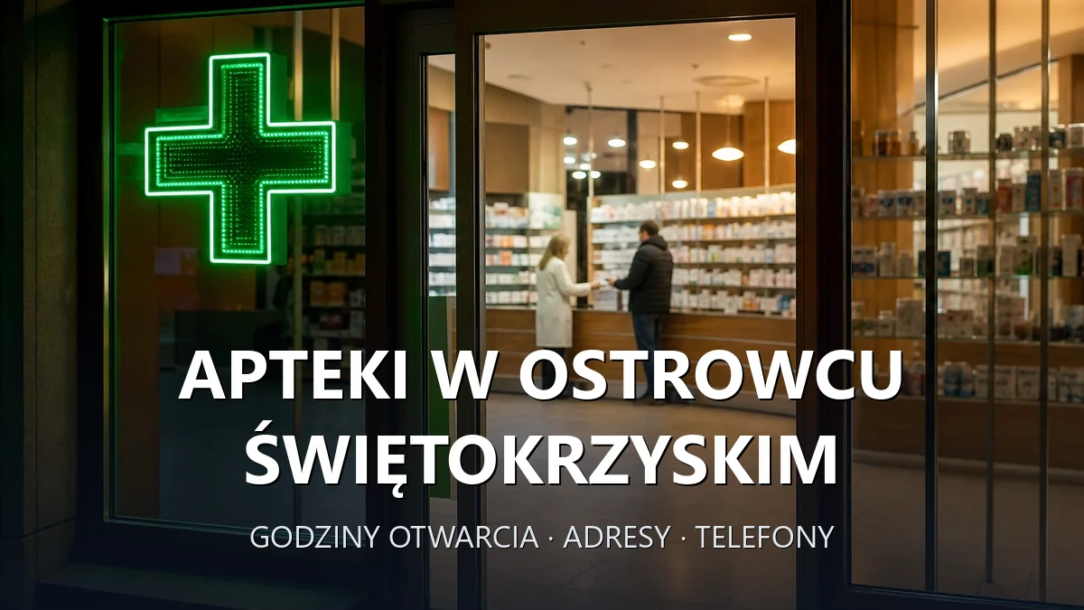 Apteki w Ostrowcu Świętokrzyskim - godziny otwarcia i dyżury