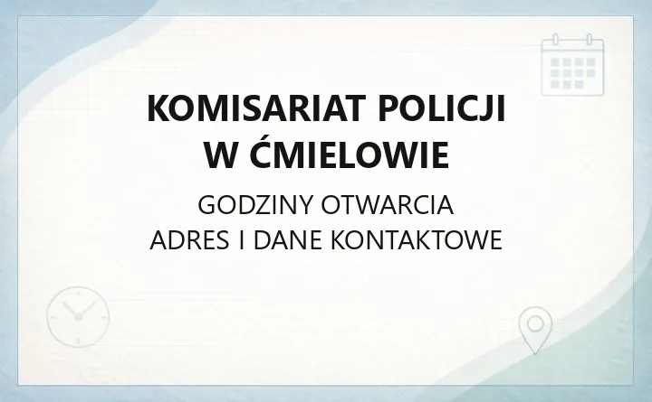 Komisariat Policji w Ćmielowie - kontakt, dzielnicowi, godziny przyjęć