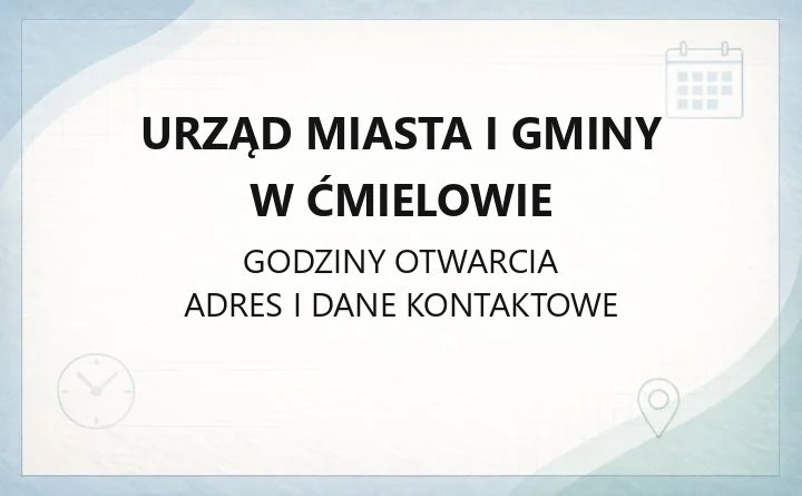 Urząd Miasta i Gminy w Ćmielowie - kontakt, adresy i dojazd