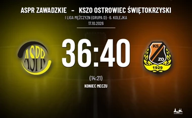 [PIŁKA RĘCZNA] ASPR Zawadzkie – KSZO Ostrowiec Świętokrzyski 36:40. Siedem bramek na start w I Lidze Mężczyzn (Grupa D)