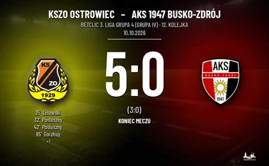 [PIŁKA NOŻNA] Betclic 3. Liga Grupa 4 (Grupa IV) – KSZO Ostrowiec – AKS 1947 Busko-Zdrój 5:0 przed wyjazdem do Jarosławia