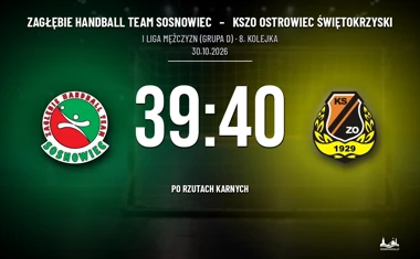 [PIŁKA RĘCZNA] Zagłębie Handball Team Sosnowiec – KSZO Ostrowiec Świętokrzyski 39:40 (po rzutach karnych). Przełamana seria w I Lidze Mężczyzn (Grupa D)