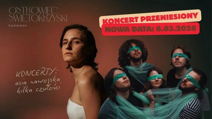 Grafika promocyjna wydarzenia Asia Nawojska: trasa „Na Opuszkach” w Kameleon Klub · Ostrowiec Św.