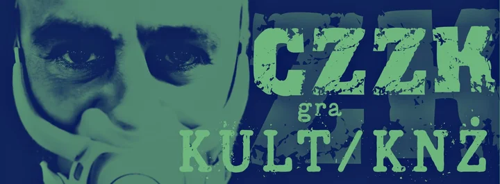 Obrazek przedstawia grafikę promocyjną wydarzenia Covery Kultu i Kazika na żywo w Kameleon Klub — koncert w Ostrowcu Świętokrzyskim