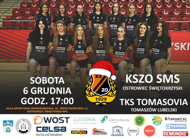 Grafika promocyjna wydarzenia II liga: KSZO SMS Ostrowiec Świętokrzyski – TKS Tomasovia Tomaszów Lubelski