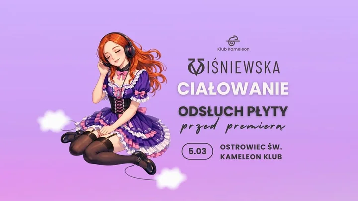 Grafika promocyjna wydarzenia Inauguracja „O kobietach dla kobiet”: przedpremierowy odsłuch albumu „Ciałowanie” VIŚNIEWSKA