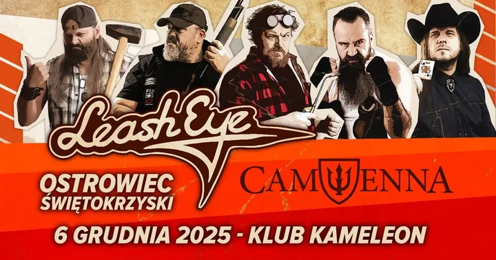 Grafika promocyjna wydarzenia LEASH EYE + CAMYENNA — Destination: 125 Tour w Kameleon Klub (Ostrowiec Św.)