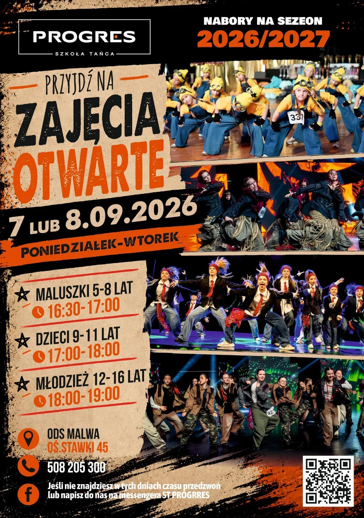 Grafika promocyjna wydarzenia NABORY DO PROGRESU 2026/2027 – zajęcia taneczne