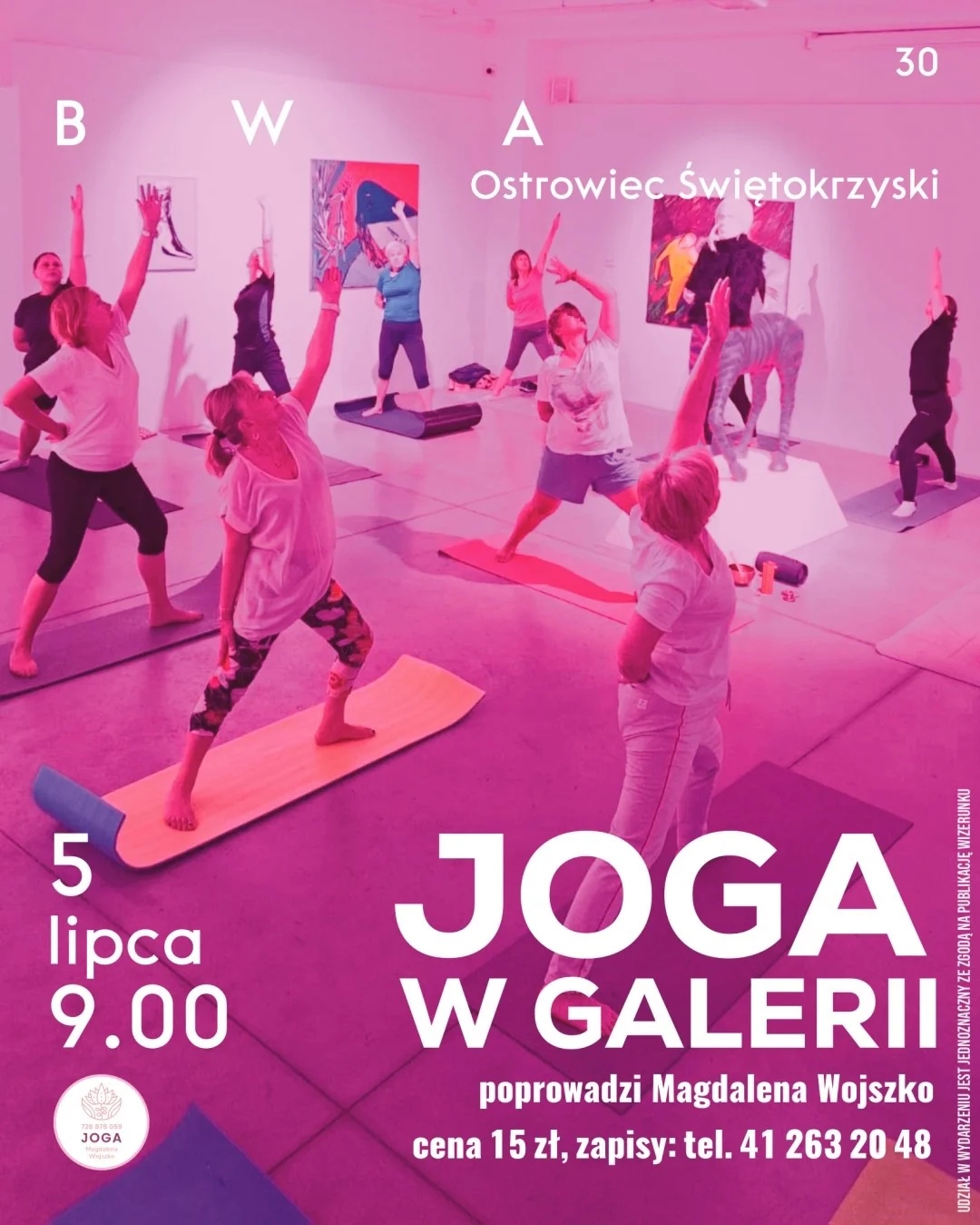 Grafika promocyjna wydarzenia Poranna sesja jogi w Ostrowieckim Browarze Kultury