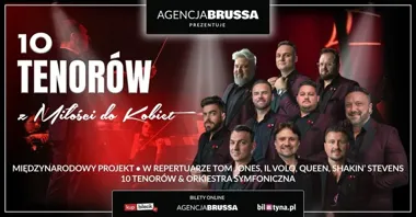 Grafika promocyjna wydarzenia 10 Tenorów — Z miłości do kobiet w Ostrowcu Świętokrzyskim