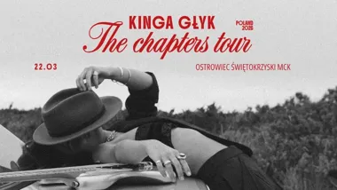 Grafika promocyjna wydarzenia Kinga Głyk THE CHAPTERS TOUR 2026 — Ostrowiec Świętokrzyski