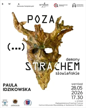 Grafika promocyjna wydarzenia Paula Idzikowska „Poza (…) strachem. Demony słowiańskie” – wernisaż w Ostrowcu Świętokrzyskim