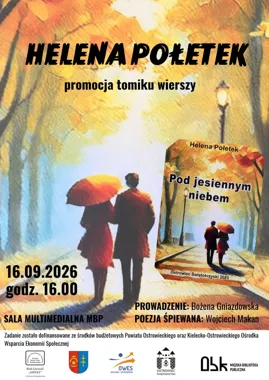 Promocja tomiku poezji Heleny Połetek „Pod jesiennym niebem”