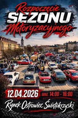 Grafika promocyjna wydarzenia Rozpoczęcie Sezonu Motoryzacyjnego — Klub SINGIEL, Ostrowiec Świętokrzyski