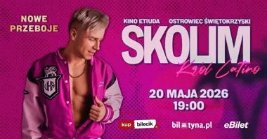 Grafika promocyjna wydarzenia SKOLIM w Ostrowcu Świętokrzyskim — koncert 20 maja 2026