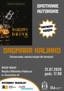 Grafika promocyjna wydarzenia Ostrowczanka zaprezentuje swoją najnowszą książkę