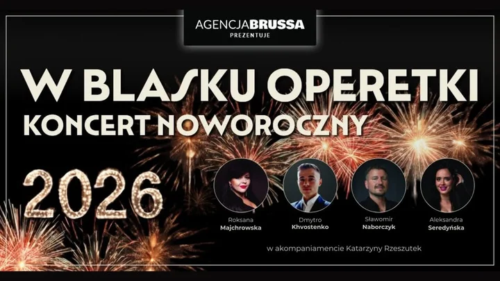 Grafika promocyjna wydarzenia W blasku operetki — Koncert Noworoczny „W blasku operetki” w Ostrowcu Świętokrzyskim