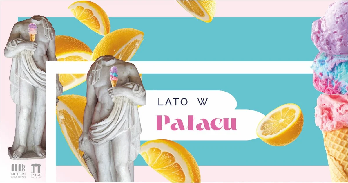 Grafika promocyjna wydarzenia Wakacyjne zajęcia edukacyjne dla dzieci w Pałacu Wielopolskich