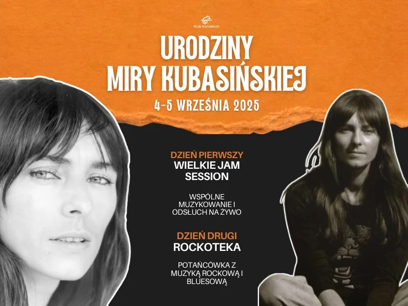 Grafika promocyjna wydarzenia Wydarzenie muzyczne w Ostrowcu Świętokrzyskim ku czci Miry Kubasińskiej