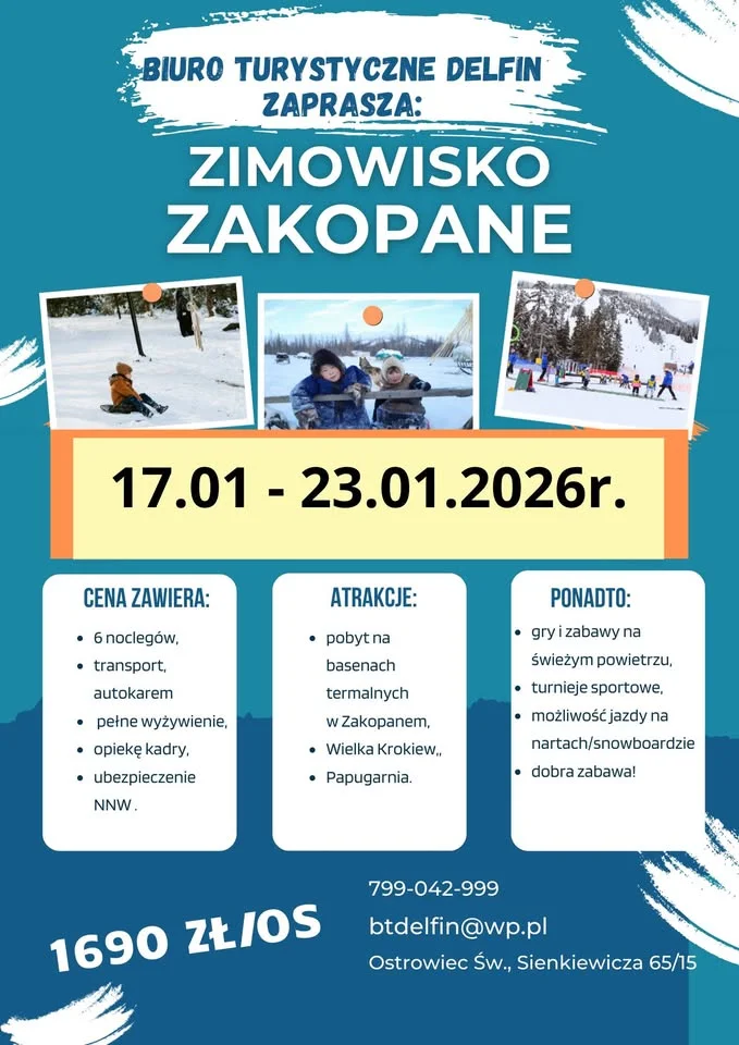 Grafika promocyjna wydarzenia Zimowisko ZAKOPANE — obóz zimowy 17–23 stycznia 2026