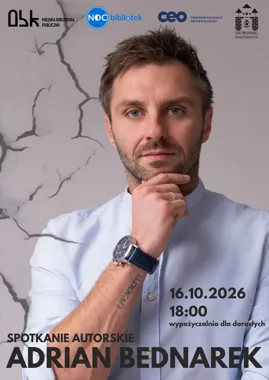 Adrian Bednarek w Ostrowcu. Noc Bibliotek zaprosi na spotkanie