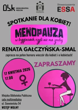 Menopauza bez tabu w Ostrowcu - biblioteka szykuje wieczór z pazurem