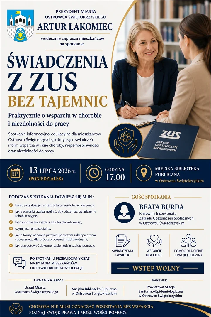 ZUS bez tajemnic - ostrowczanie dostaną prostą mapę po świadczeniach