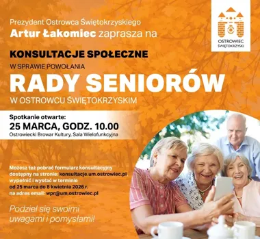 Ostrowiec przygotowuje Radę Seniorów – mieszkańcy mogą zgłaszać swoje pomysły