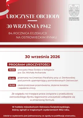 Przebudowa Rynku zmienia obchody rocznicy egzekucji w Ostrowcu
