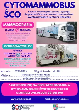 Cytomammobus przy urzędzie. Trzy dni bezpłatnych badań dla kobiet