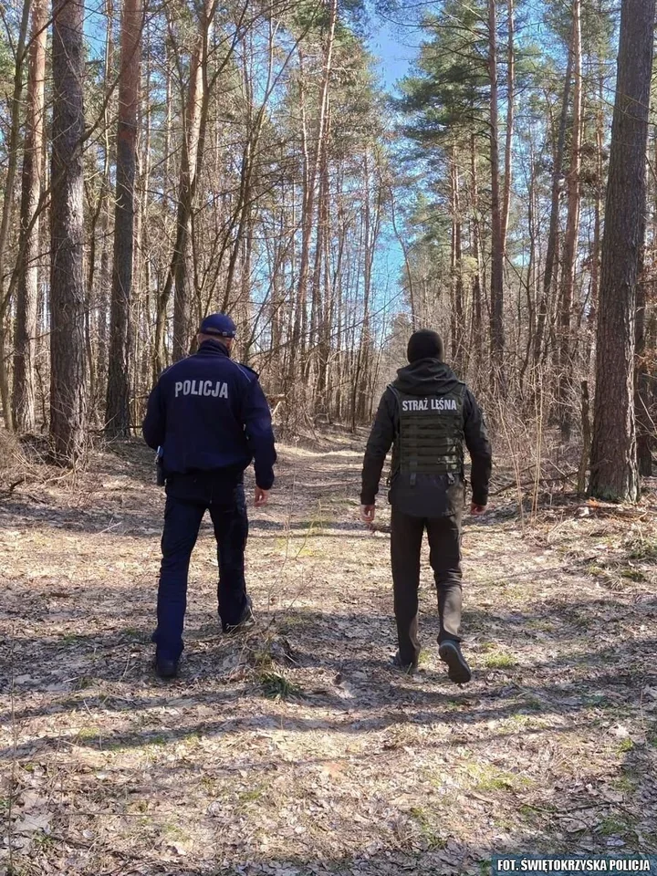 Kłusownicy w odwrocie - kunowska policja i Straż Leśna przeszukały lasy