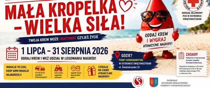 Wakacyjna akcja krwiodawców trwa. W Ostrowcu można jeszcze dołączyć