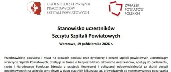 Po szczycie szpitali powiatowych apel o stabilne finansowanie placówki w Ostrowcu