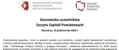 Po szczycie szpitali powiatowych apel o stabilne finansowanie placówki w Ostrowcu